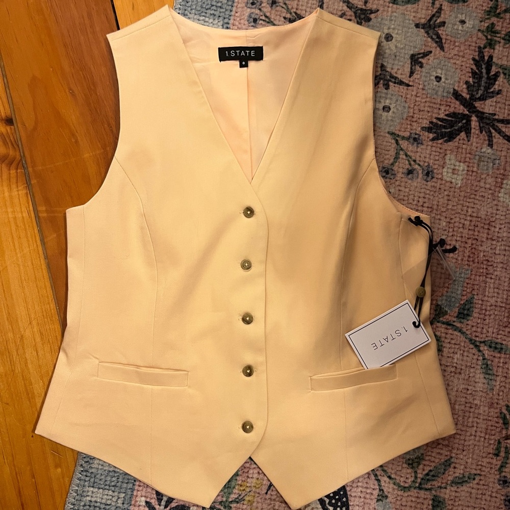 1 State Button Down Vest